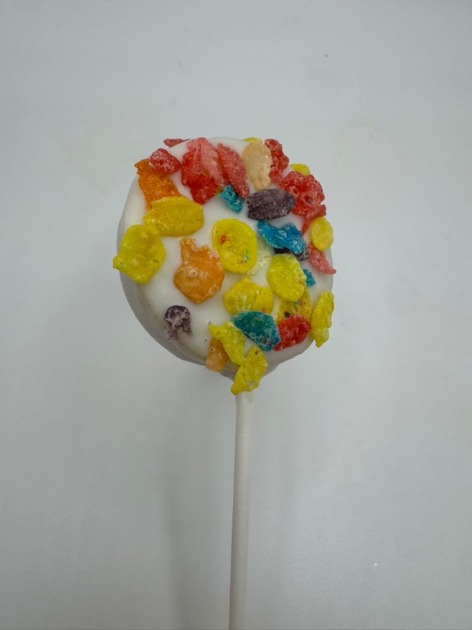 Fruity Pebbles cake pop
